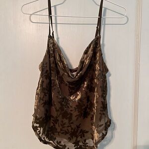 Elegant Dark Green Velvet Floral Women's Top